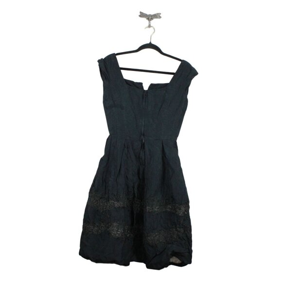 Vintage 1950s Bernetti New York Lace Panels Back Zip Cocktail Dress Elegant - Picture 2 of 8